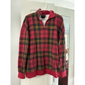 HARRY POTTER GRYFFINDOR PLAID QUARTER ZIP SWEATSHIRT